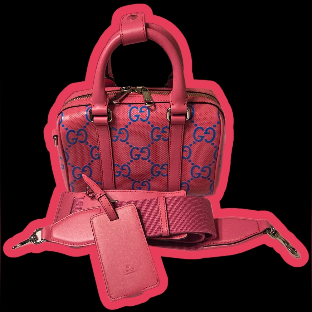 Gucci Pink Mini Duffle with Blue Accents - Picture 7 of 8